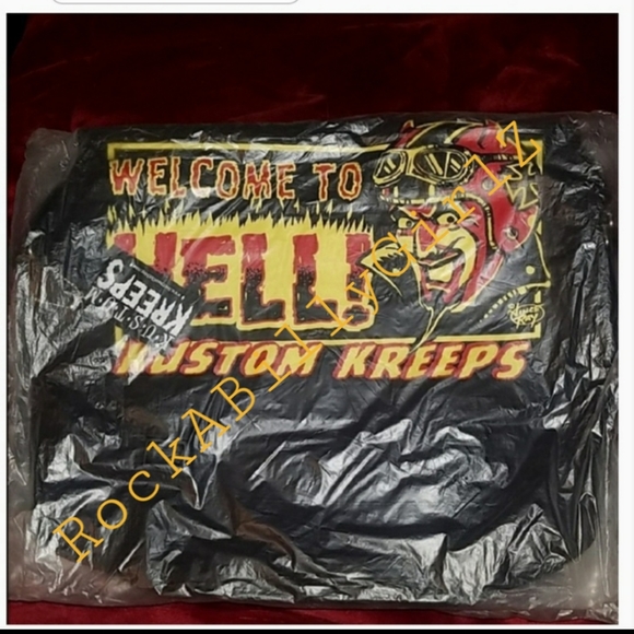 Sourpuss Vince Ray Red Devil Biker Welcome to Hell Kustom Kreeps Messenger Bag - Picture 2 of 8